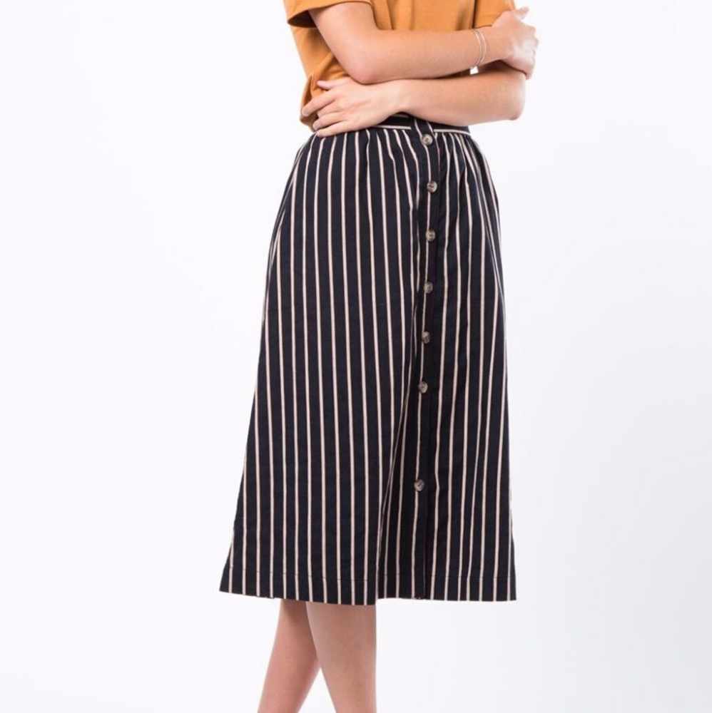 Anthropology skirt striped high waist influencer